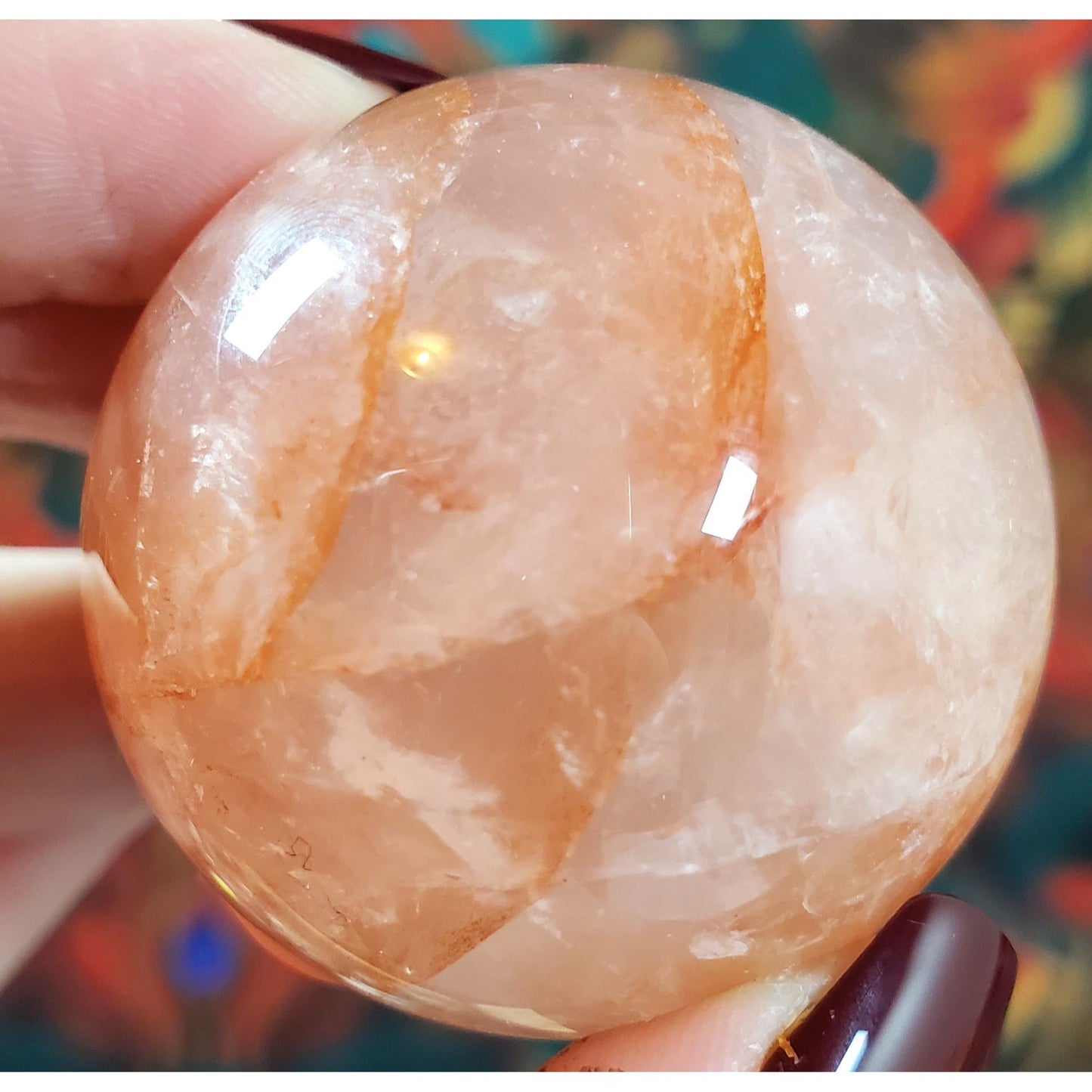 Rose Quartz x Fire Quartz Spheres