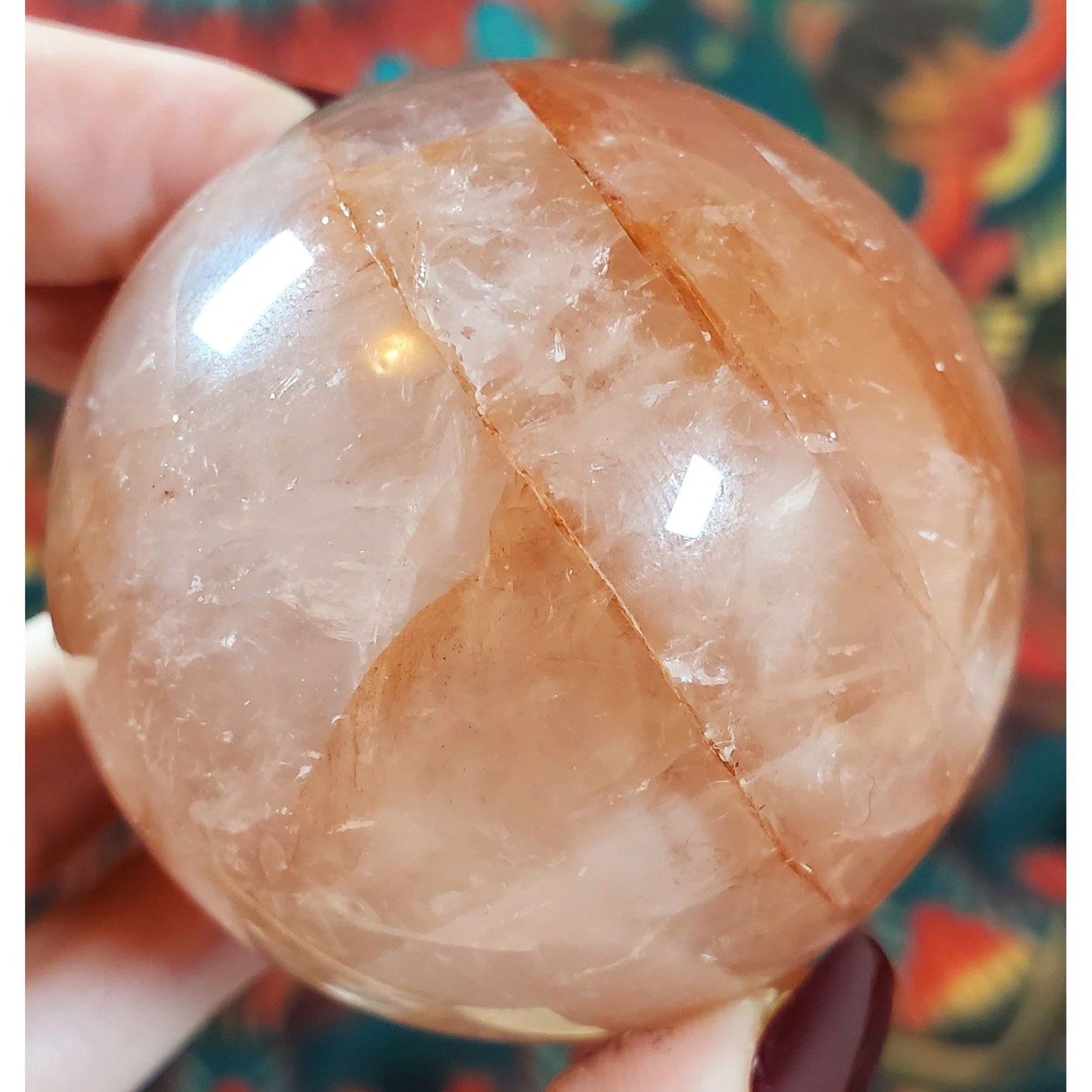 Rose Quartz x Fire Quartz Spheres