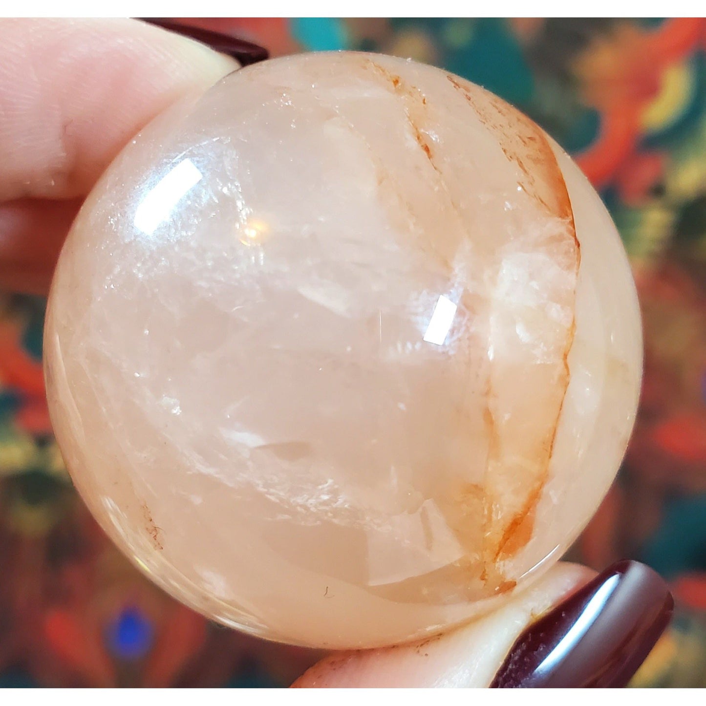 Rose Quartz x Fire Quartz Spheres