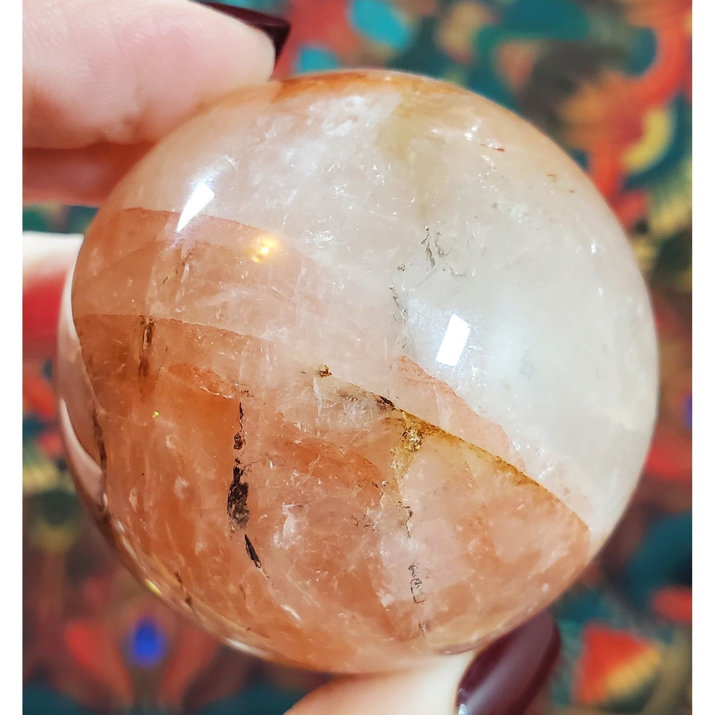 Rose Quartz x Fire Quartz Spheres