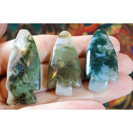 Moss Agate Arrowheads - Intuitively Chosen