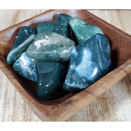 Moss Agate Tumbles