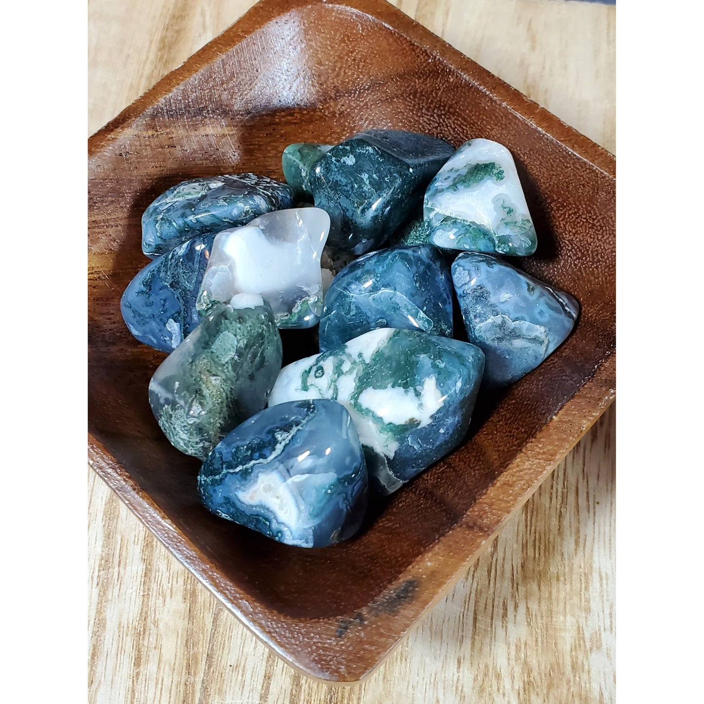 Moss Agate Tumbles