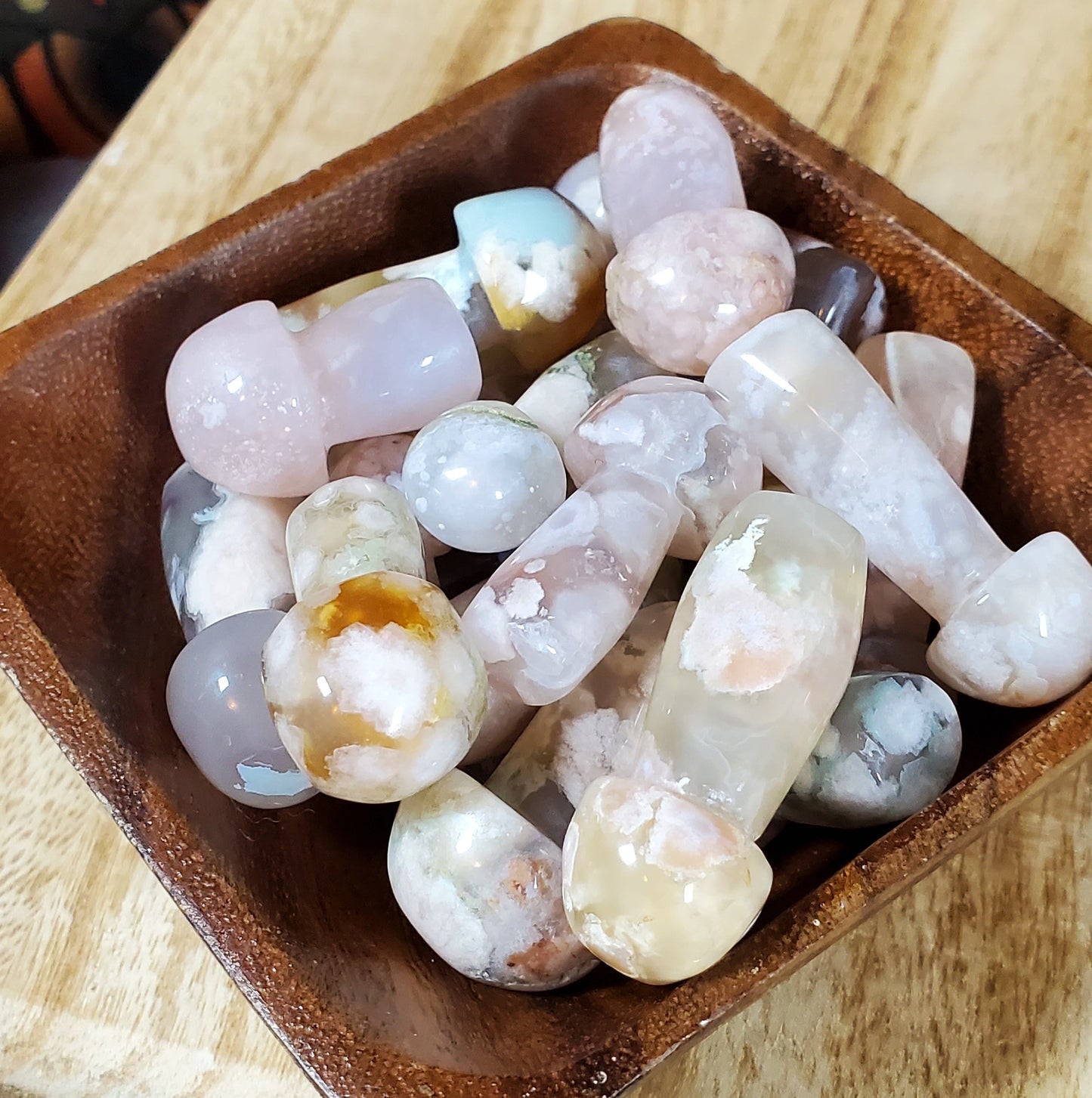 Flower Agate Mushrooms - Intuitively Chosen