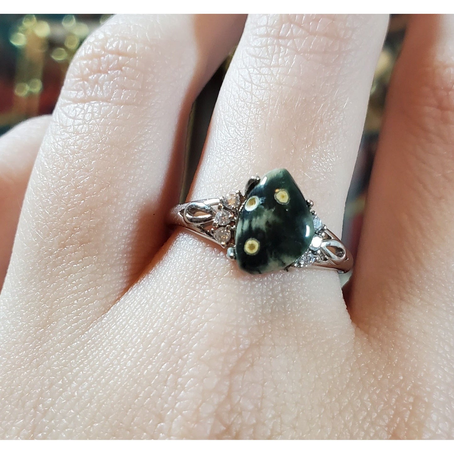 Adjustable Ocean Jasper Rings