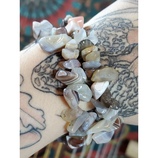 Botswana Agate Chip Bracelets  - Intuitively Chosen