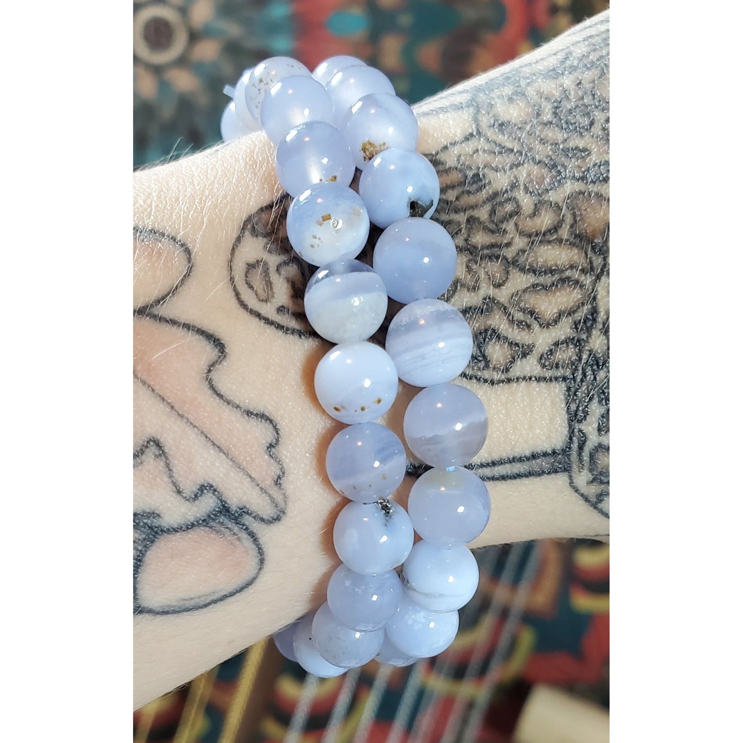 Blue Lace Agate Bracelets  - Intuitively Chosen