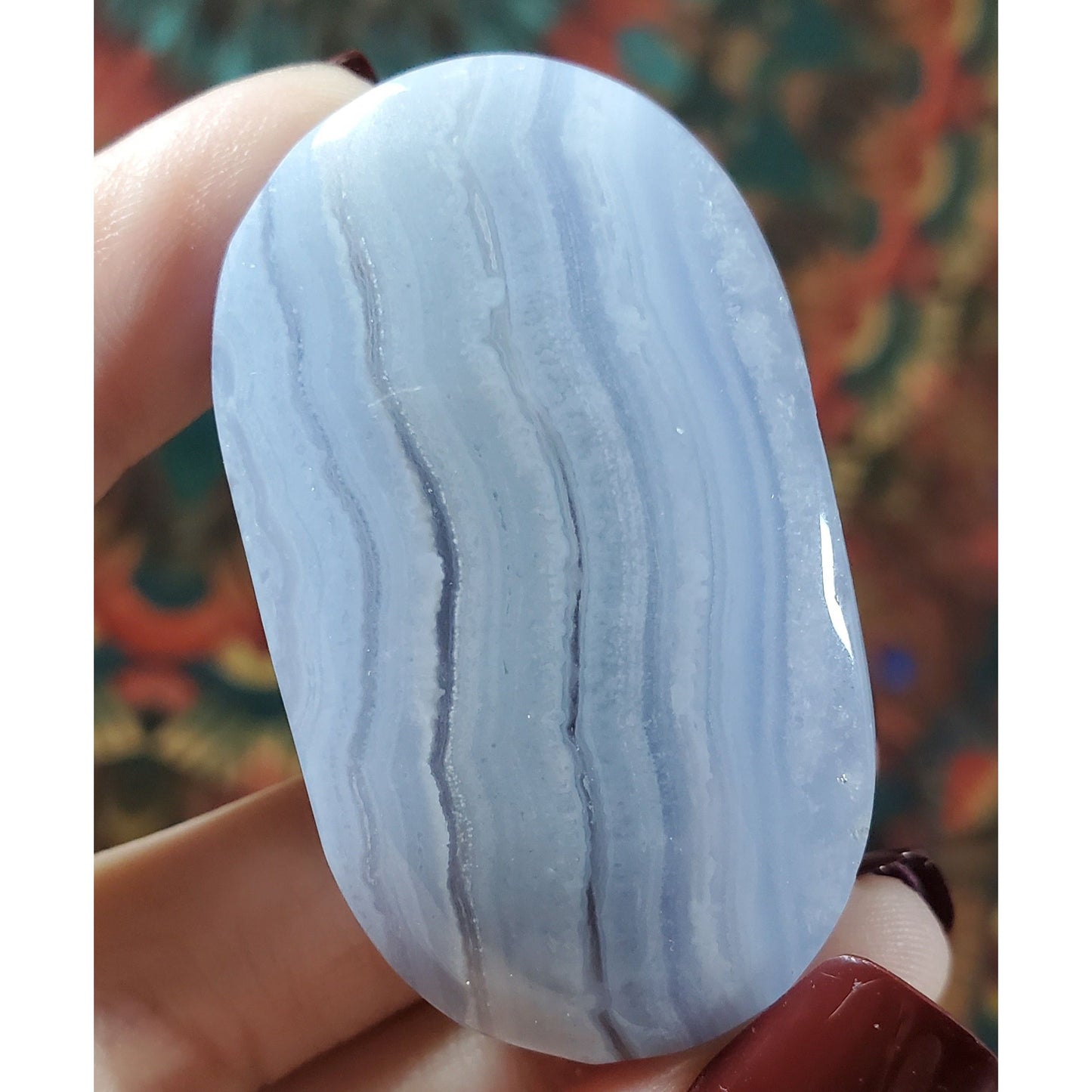 High Quality Blue Lace Agate Palmstones