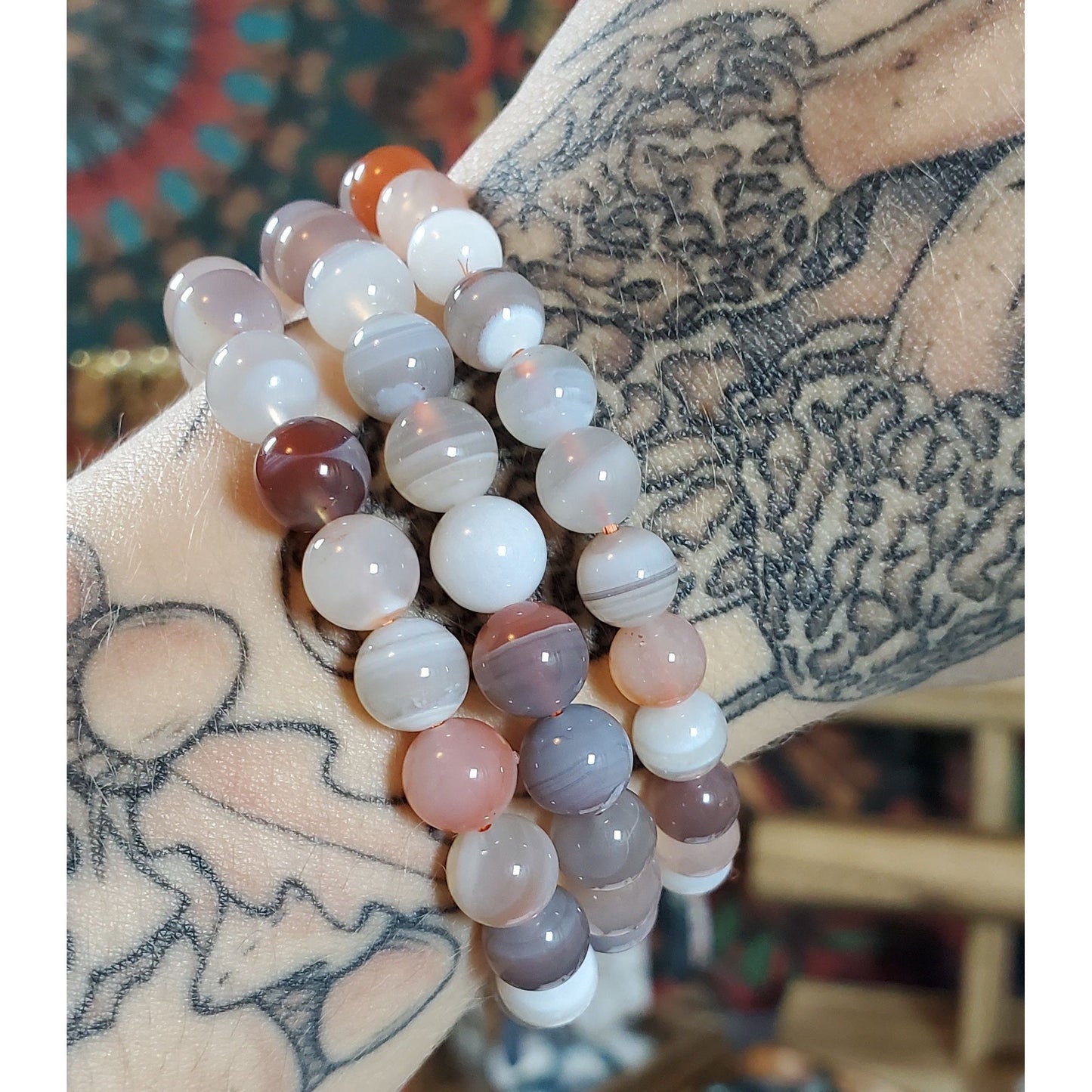 9mm Botswana Agate Bracelets - Intuitively Chosen