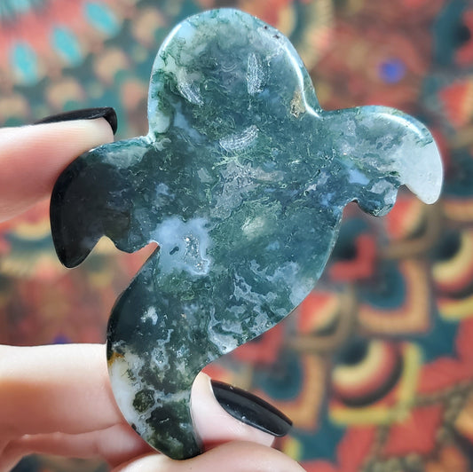 Flat Moss Agate Ghosts