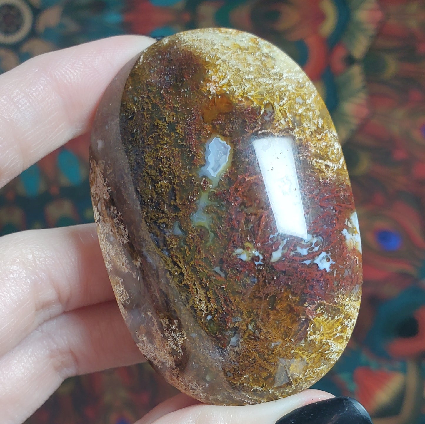 Red Moss Agate Palmstones