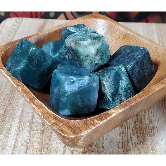 Moss Agate Cubes